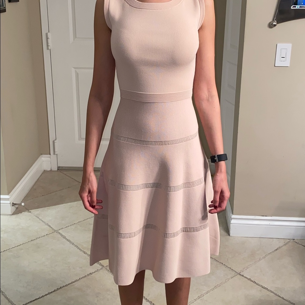 Sandro beige/light pink dress - Picture 6 of 8